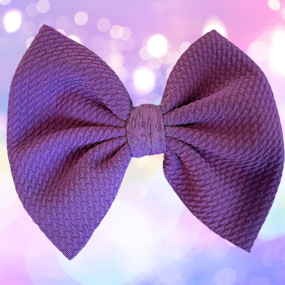 Purple hair bow large
